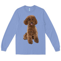 Colony Blue Poodles Dog lllustrations Long Sleeve Tee - LillyAllenDesigns