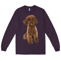 Plum Poodles Dog lllustrations Long Sleeve Tee - LillyAllenDesigns