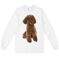 White Poodles Dog lllustrations Long Sleeve Tee - LillyAllenDesigns