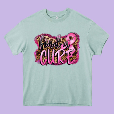 Find A Cure Heavy Core Tee Designed By Fadigitalartstudio