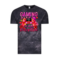 Cloud Black Gaming is My Valentine Vintage Tee - CowhideDigitalArt