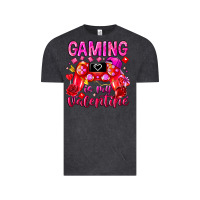 Vintage Black Gaming is My Valentine Vintage Tee - CowhideDigitalArt