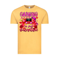 Vintage Mustard Gaming is My Valentine Vintage Tee - CowhideDigitalArt