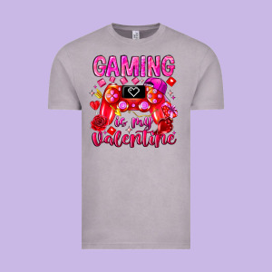 Gaming Is My Valentine Vintage Tee Designed By Cowhidedigitalart