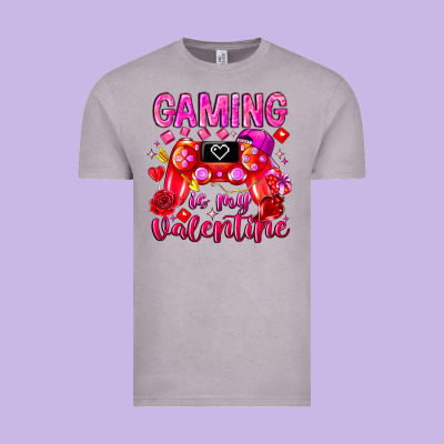 Gaming Is My Valentine Vintage Tee Designed By Cowhidedigitalart