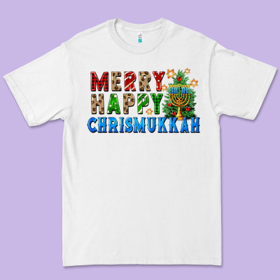 Merry Happy Chrismukkah Premium Tee Designed By Fadigitalartstudio