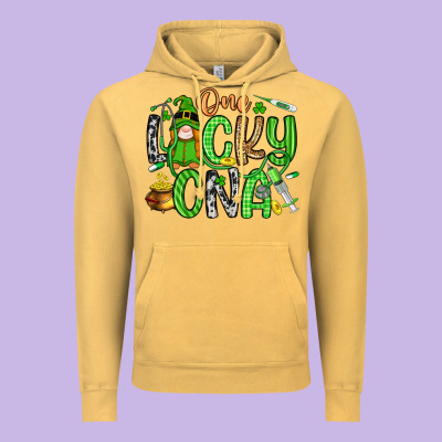 One Lucky Cna Vintage Hoodie Designed By Artiststas