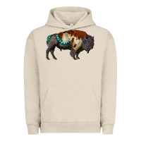 Pigment French Oak gemstone bison Urban Hoodie - RanaPortraitStore