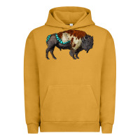 Pigment Peanut Butter gemstone bison Urban Hoodie - RanaPortraitStore