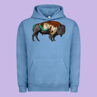 Gemstone Bison Urban Hoodie Designed By Ranaportraitstore