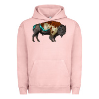 Pigment Salmon gemstone bison Urban Hoodie - RanaPortraitStore