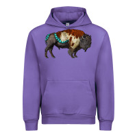 Tulip gemstone bison Urban Hoodie - RanaPortraitStore
