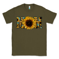 Army Green Sunflower Leopard Mom Classic Tee - Jasminsmagicworld