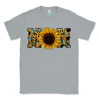 Heather Grey Sunflower Leopard Mom Classic Tee - Jasminsmagicworld