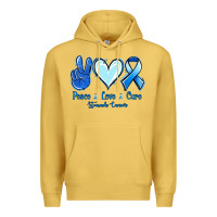 Antique Gold Peace Love Cure Stomach Cancer Premium Hoodie - Jasminsmagicworld