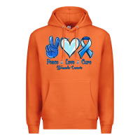 Carrot Peace Love Cure Stomach Cancer Premium Hoodie - Jasminsmagicworld