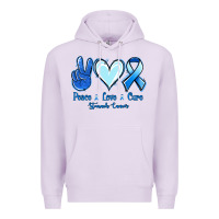 Lilac Peace Love Cure Stomach Cancer Premium Hoodie - Jasminsmagicworld