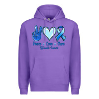 Purple Peace Love Cure Stomach Cancer Premium Hoodie - Jasminsmagicworld