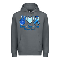 Rock Peace Love Cure Stomach Cancer Premium Hoodie - Jasminsmagicworld