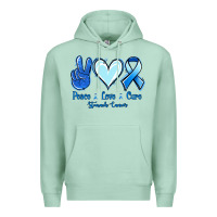 Seafoam Peace Love Cure Stomach Cancer Premium Hoodie - Jasminsmagicworld