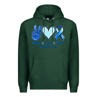 Sports Green Peace Love Cure Stomach Cancer Premium Hoodie - Jasminsmagicworld