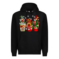 Black Christmas coffee gnome Premium Hoodie - BarkalooDesign