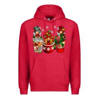 Cardinal Christmas coffee gnome Premium Hoodie - BarkalooDesign