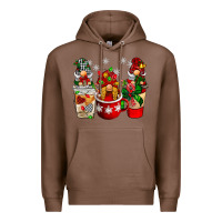 Chestnut Christmas coffee gnome Premium Hoodie - BarkalooDesign