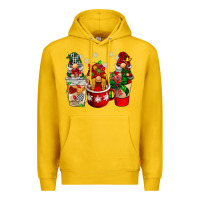 Lemon Christmas coffee gnome Premium Hoodie - BarkalooDesign