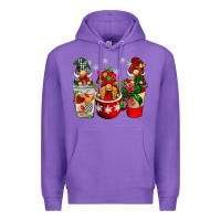 Purple Christmas coffee gnome Premium Hoodie - BarkalooDesign