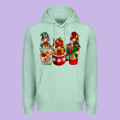 Christmas Coffee Gnome Premium Hoodie Designed By Barkaloodesign