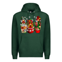 Sports Green Christmas coffee gnome Premium Hoodie - BarkalooDesign