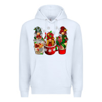 White Christmas coffee gnome Premium Hoodie - BarkalooDesign