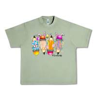 Oil Green Easter Teacher Life Urban Heavy Tee - CowhideDigitalArt
