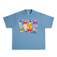 Pebble Blue Easter Teacher Life Urban Heavy Tee - CowhideDigitalArt