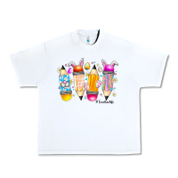 White Easter Teacher Life Urban Heavy Tee - CowhideDigitalArt