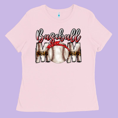 Baseball Mom Ladies Tee Designed By Cowhidedigitalart