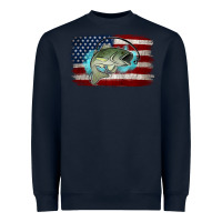 Navy American Flag Fish Heavyweight Sweatshirt - Jasminsmagicworld