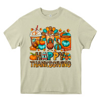 Mossy Happy Thanksgiving Coffee Cups Heavy Core Tee - FaDigitalArtStudio