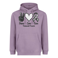 Lavender Peace Love Cure Carcinoid Cancer Heavyweight Hoodie - Jasminsmagicworld