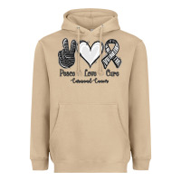 Mushroom Peace Love Cure Carcinoid Cancer Heavyweight Hoodie - Jasminsmagicworld