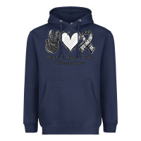 Navy Peace Love Cure Carcinoid Cancer Heavyweight Hoodie - Jasminsmagicworld