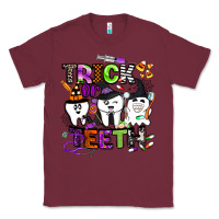 Burgundy trick or teeth Classic Tee - BarkalooDesign