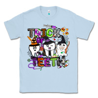 Dusty Blue trick or teeth Classic Tee - BarkalooDesign