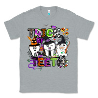 Heather Grey trick or teeth Classic Tee - BarkalooDesign