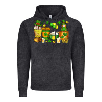 Vintage Black st patrick's day coffee cups with gnome Vintage Hoodie - Artiststas