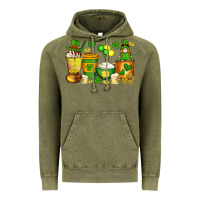 Vintage Olive st patrick's day coffee cups with gnome Vintage Hoodie - Artiststas