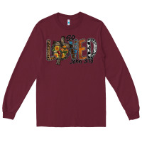 Burgundy so loved jhon 3.16 Long Sleeve Tee - SublimationCraftShop