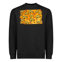 Black School Bus Pattern Heavyweight Sweatshirt - Jasminsmagicworld