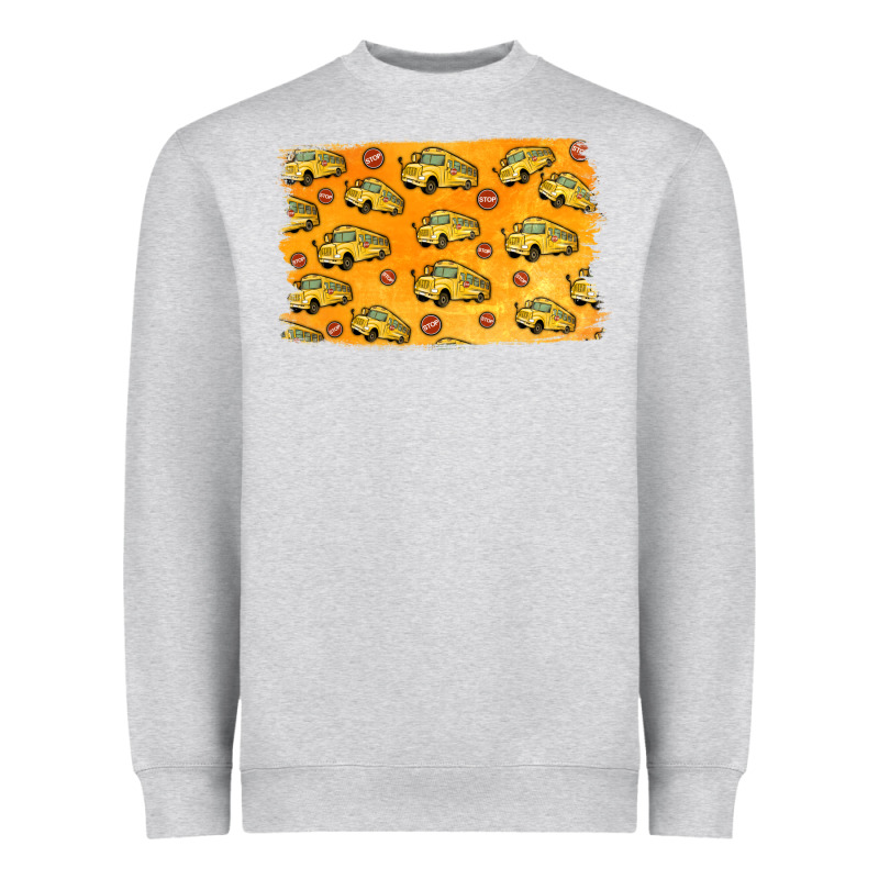 School Bus Pattern Heavyweight Sweatshirt by Jasminsmagicworld | Teevron